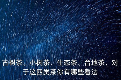 古樹(shù)茶、小樹(shù)茶、生態(tài)茶、臺(tái)地茶，對(duì)于這四類茶你有哪些看法