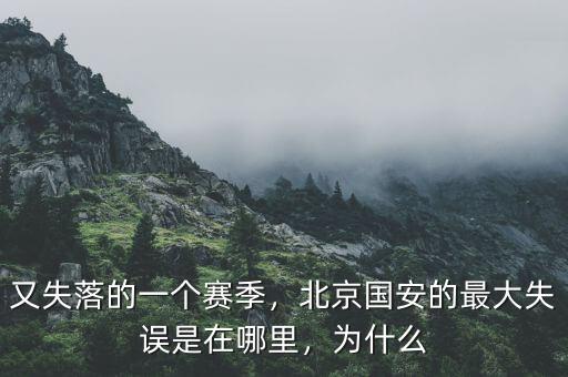 又失落的一個賽季，北京國安的最大失誤是在哪里，為什么