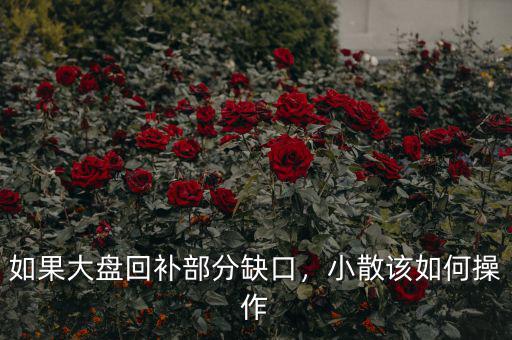 如果大盤回補(bǔ)部分缺口，小散該如何操作