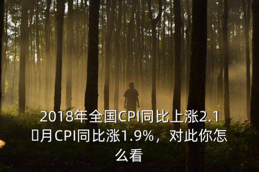 2018年全國(guó)CPI同比上漲2.1月CPI同比漲1.9%，對(duì)此你怎么看