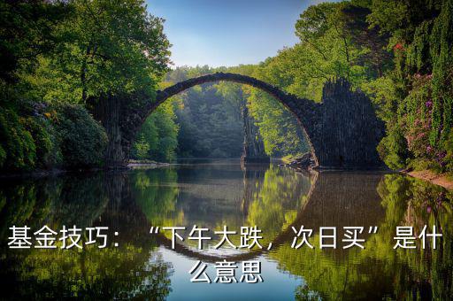 基金技巧：“下午大跌，次日買”是什么意思