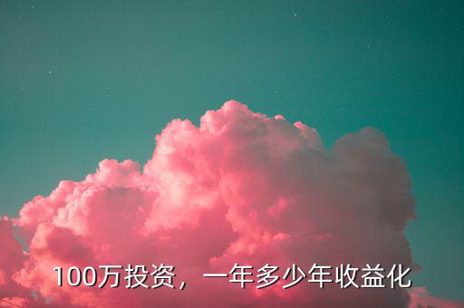 100萬(wàn)投資，一年多少年收益化
