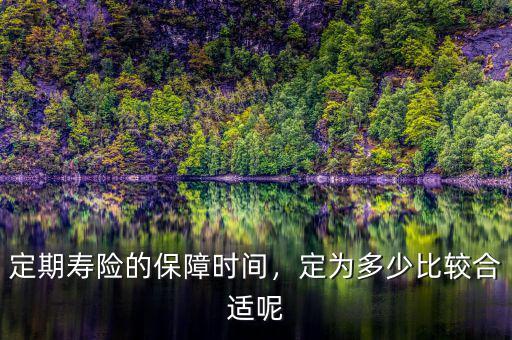 定期壽險(xiǎn)的保障時(shí)間，定為多少比較合適呢