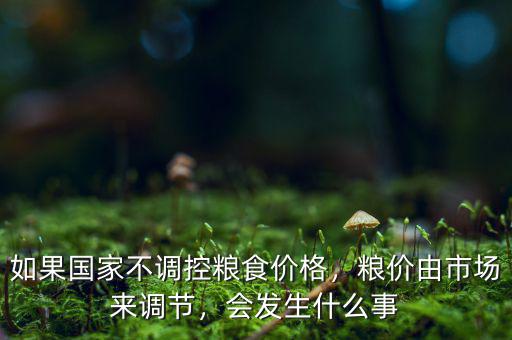 如果國家不調(diào)控糧食價(jià)格，糧價(jià)由市場來調(diào)節(jié)，會發(fā)生什么事