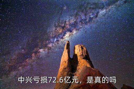 中興虧損72.6億元，是真的嗎