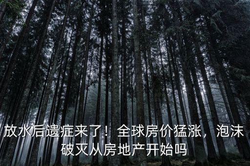 放水后遺癥來了！全球房價猛漲，泡沫破滅從房地產(chǎn)開始嗎