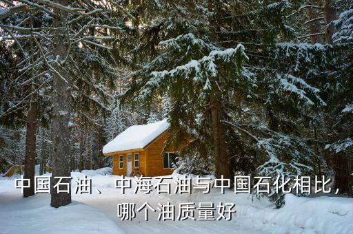 中國(guó)石油、中海石油與中國(guó)石化相比，哪個(gè)油質(zhì)量好