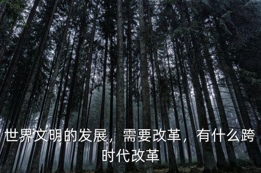 世界文明的發(fā)展，需要改革，有什么跨時(shí)代改革