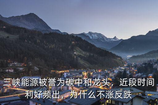三峽能源被譽(yù)為碳中和龍頭，近段時(shí)間利好頻出，為什么不漲反跌