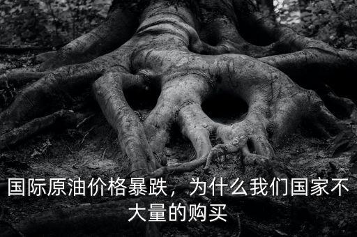 國際原油價格暴跌，為什么我們國家不大量的購買