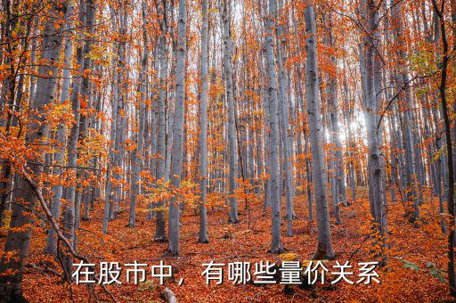 在股市中，有哪些量?jī)r(jià)關(guān)系