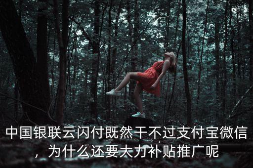 中國(guó)銀聯(lián)云閃付既然干不過支付寶微信，為什么還要大力補(bǔ)貼推廣呢