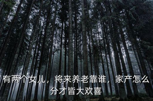 有兩個女兒，將來養(yǎng)老靠誰，家產(chǎn)怎么分才皆大歡喜
