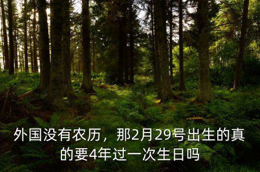 外國(guó)沒(méi)有農(nóng)歷，那2月29號(hào)出生的真的要4年過(guò)一次生日嗎