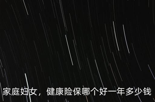 家庭婦女，健康險保哪個好一年多少錢