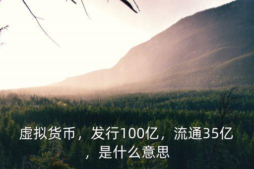 虛擬貨幣，發(fā)行100億，流通35億，是什么意思