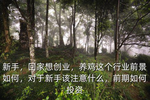 新手，回家想創(chuàng)業(yè)，養(yǎng)雞這個(gè)行業(yè)前景如何，對(duì)于新手該注意什么，前期如何投資