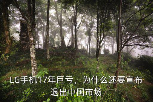 LG手機(jī)17年巨虧，為什么還要宣布退出中國(guó)市場(chǎng)