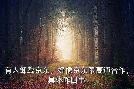 有人卸載京東，好像京東跟高通合作，具體咋回事