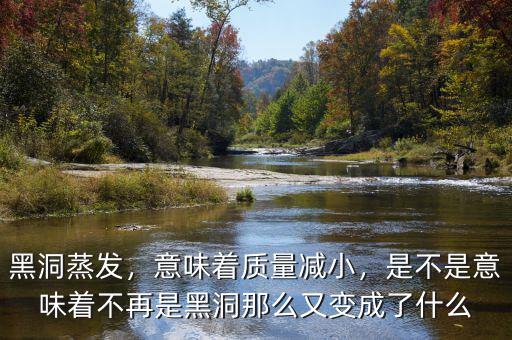 黑洞蒸發(fā)，意味著質(zhì)量減小，是不是意味著不再是黑洞那么又變成了什么
