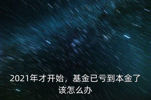 2021年才開始，基金已虧到本金了該怎么辦