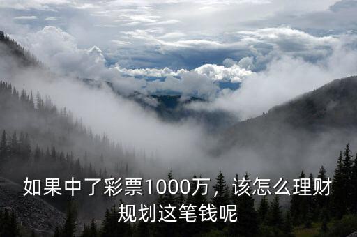 如果中了彩票1000萬，該怎么理財規(guī)劃這筆錢呢