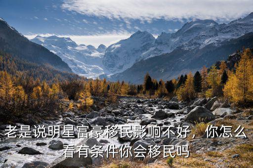 老是說明星富豪移民影響不好，你怎么看有條件你會移民嗎