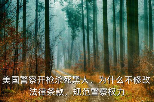 美國警察開槍殺死黑人，為什么不修改法律條款，規(guī)范警察權(quán)力