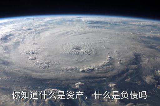 你知道什么是資產(chǎn)，什么是負債嗎
