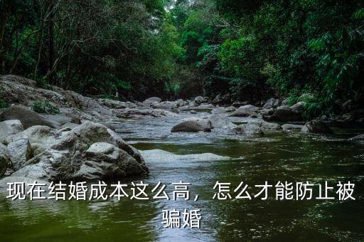 現(xiàn)在結(jié)婚成本這么高，怎么才能防止被騙婚