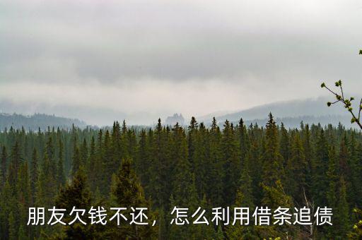 朋友欠錢不還，怎么利用借條追債