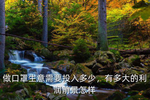 做口罩生意需要投入多少，有多大的利潤(rùn)前景怎樣