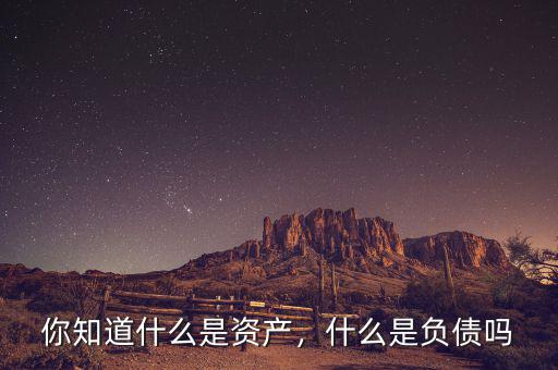 你知道什么是資產(chǎn)，什么是負(fù)債嗎