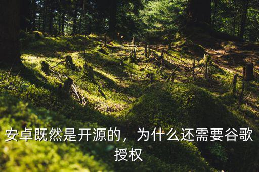 安卓既然是開(kāi)源的，為什么還需要谷歌授權(quán)