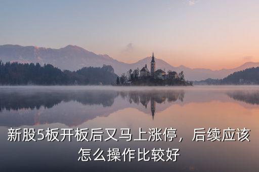 新股5板開板后又馬上漲停，后續(xù)應該怎么操作比較好