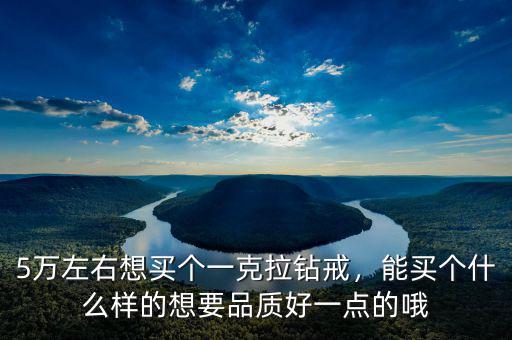 5萬(wàn)左右想買(mǎi)個(gè)一克拉鉆戒，能買(mǎi)個(gè)什么樣的想要品質(zhì)好一點(diǎn)的哦
