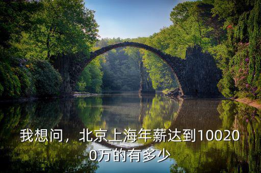我想問，北京上海年薪達到100200萬的有多少