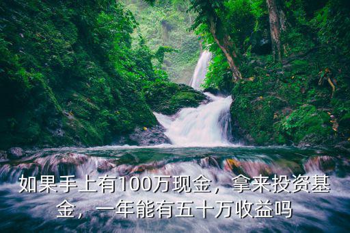 如果手上有100萬現(xiàn)金，拿來投資基金，一年能有五十萬收益嗎