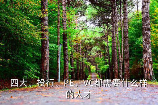 四大、投行、PE、VC都需要什么樣的人才