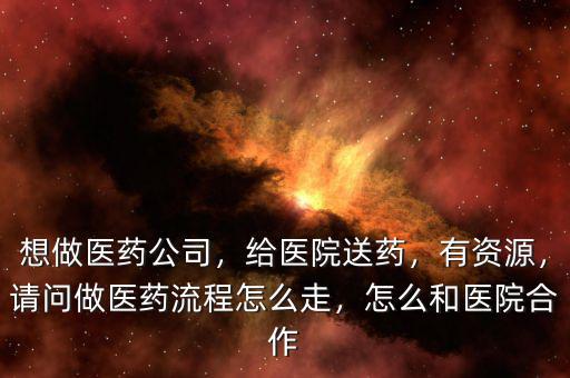 想做醫(yī)藥公司，給醫(yī)院送藥，有資源，請(qǐng)問做醫(yī)藥流程怎么走，怎么和醫(yī)院合作