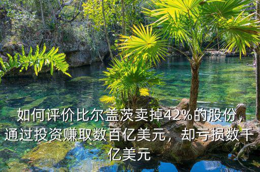 如何評價比爾蓋茨賣掉42%的股份，通過投資賺取數(shù)百億美元，卻虧損數(shù)千億美元