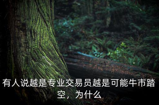 有人說越是專業(yè)交易員越是可能牛市踏空，為什么