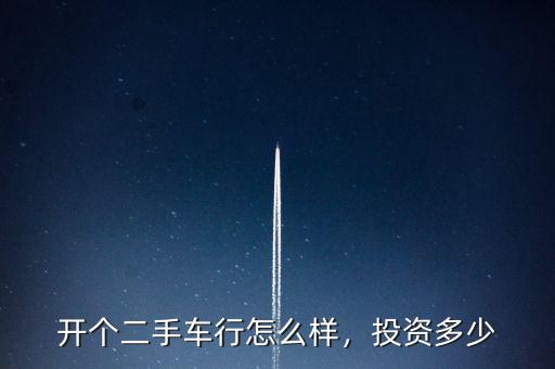 開(kāi)個(gè)二手車行怎么樣，投資多少