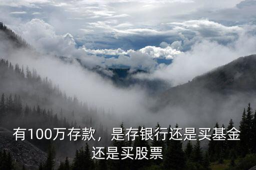 有100萬(wàn)存款，是存銀行還是買基金還是買股票