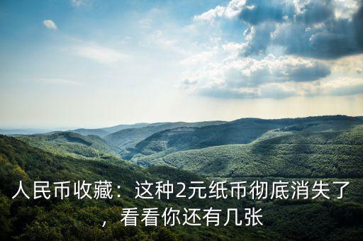 人民幣收藏：這種2元紙幣徹底消失了，看看你還有幾張