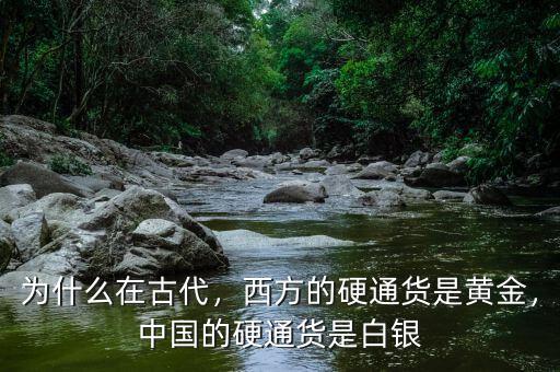 為什么在古代，西方的硬通貨是黃金，中國的硬通貨是白銀