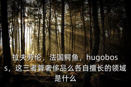 拉夫勞倫，法國鱷魚，hugoboss，這三者算奢侈品么各自擅長的領(lǐng)域是什么