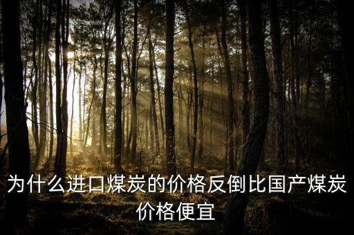 為什么進(jìn)口煤炭的價(jià)格反倒比國產(chǎn)煤炭?jī)r(jià)格便宜