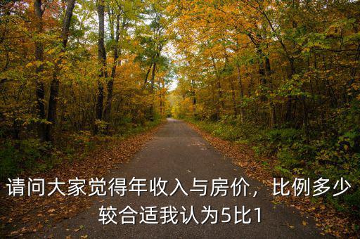請(qǐng)問大家覺得年收入與房?jī)r(jià)，比例多少較合適我認(rèn)為5比1