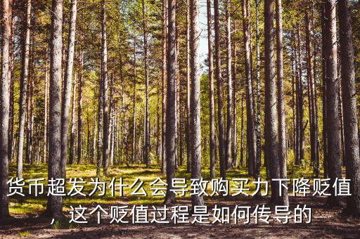 貨幣超發(fā)為什么會(huì)導(dǎo)致購(gòu)買(mǎi)力下降貶值，這個(gè)貶值過(guò)程是如何傳導(dǎo)的